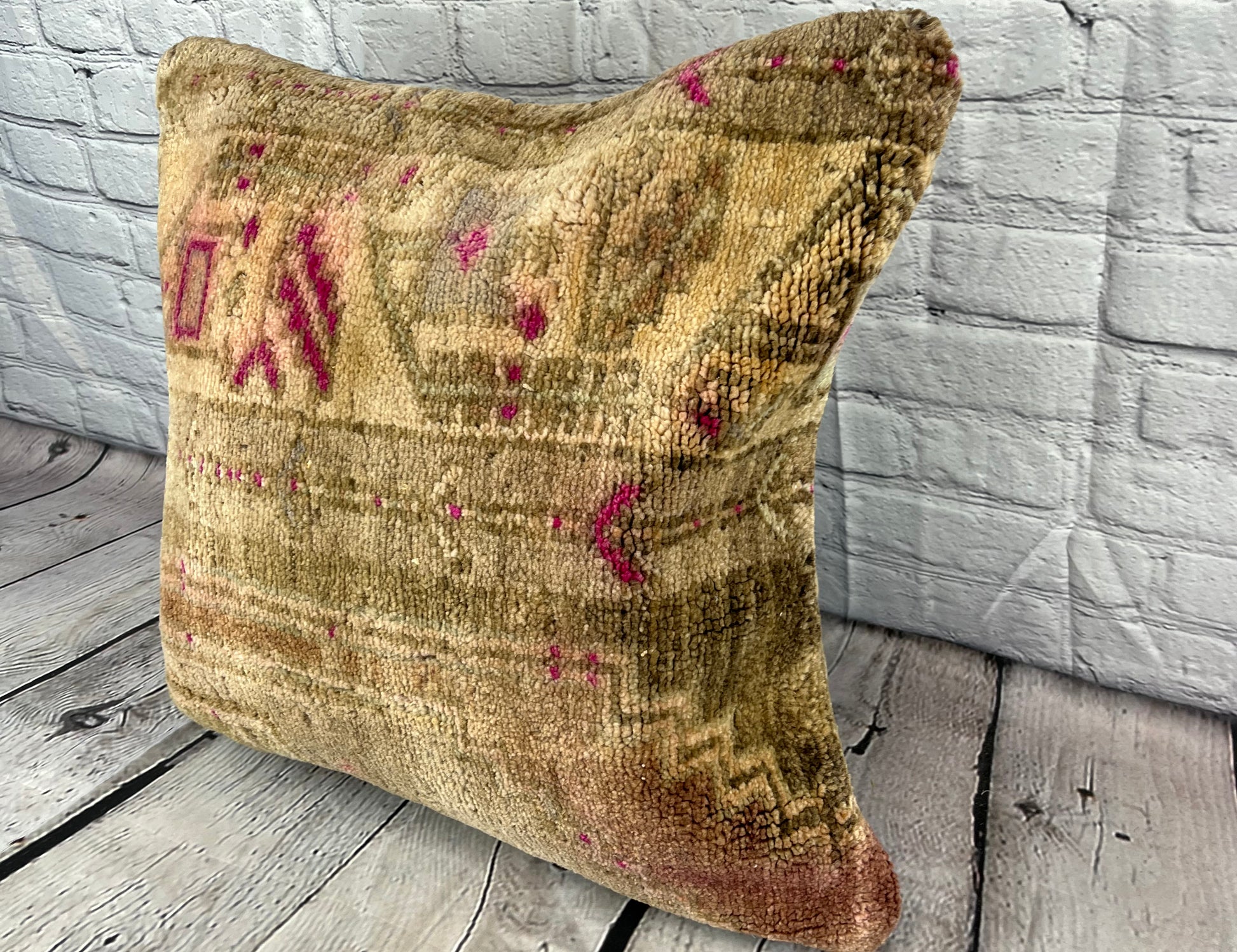 20 x 20 Rug Pillow Grand Melody Turkish Pillow Cushion Cover #7663