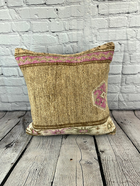 20 x 20 Rug Pillow Bosporus Harmony Turkish Pillow Cushion Cover #7394