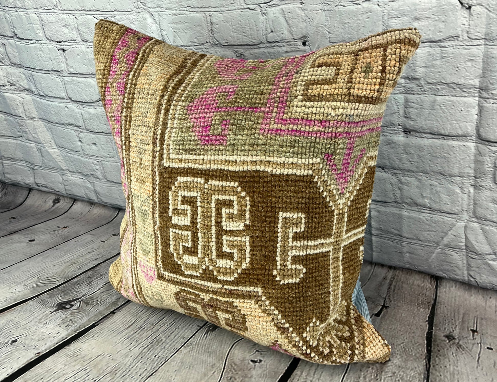 20 x 20 Rug Pillow Sapphire Twilight Turkish Pillow Cushion Cover #7403