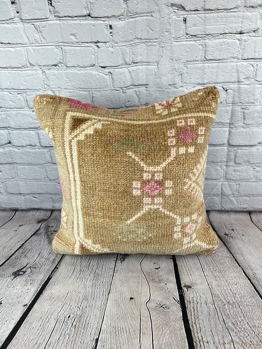 20 x 20 Rug Pillow Cappadocian Mystical Turkish Pillow Cushion Cover #7400