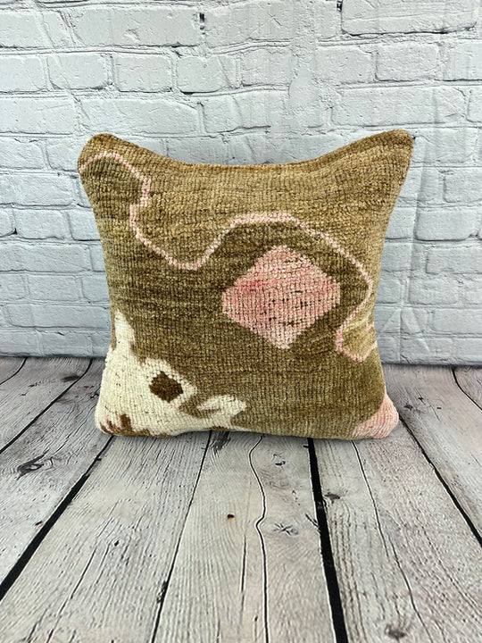 20 x 20 Rug Pillow Ethereal Oasis Turkish Pillow Cushion Cover #7399