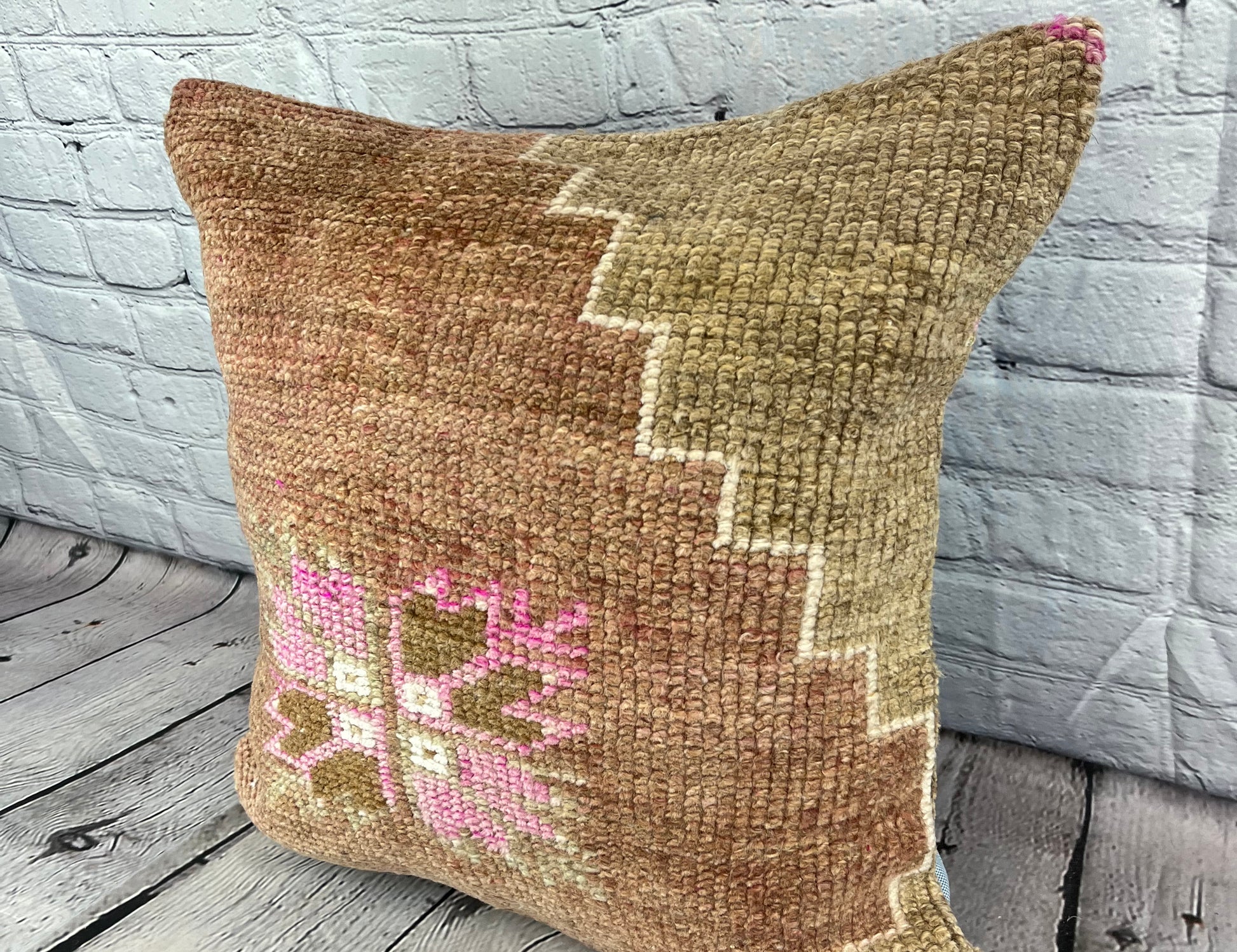 20 x 20 Rug Pillow Velvet Embrace Turkish Pillow Cushion Cover #7405