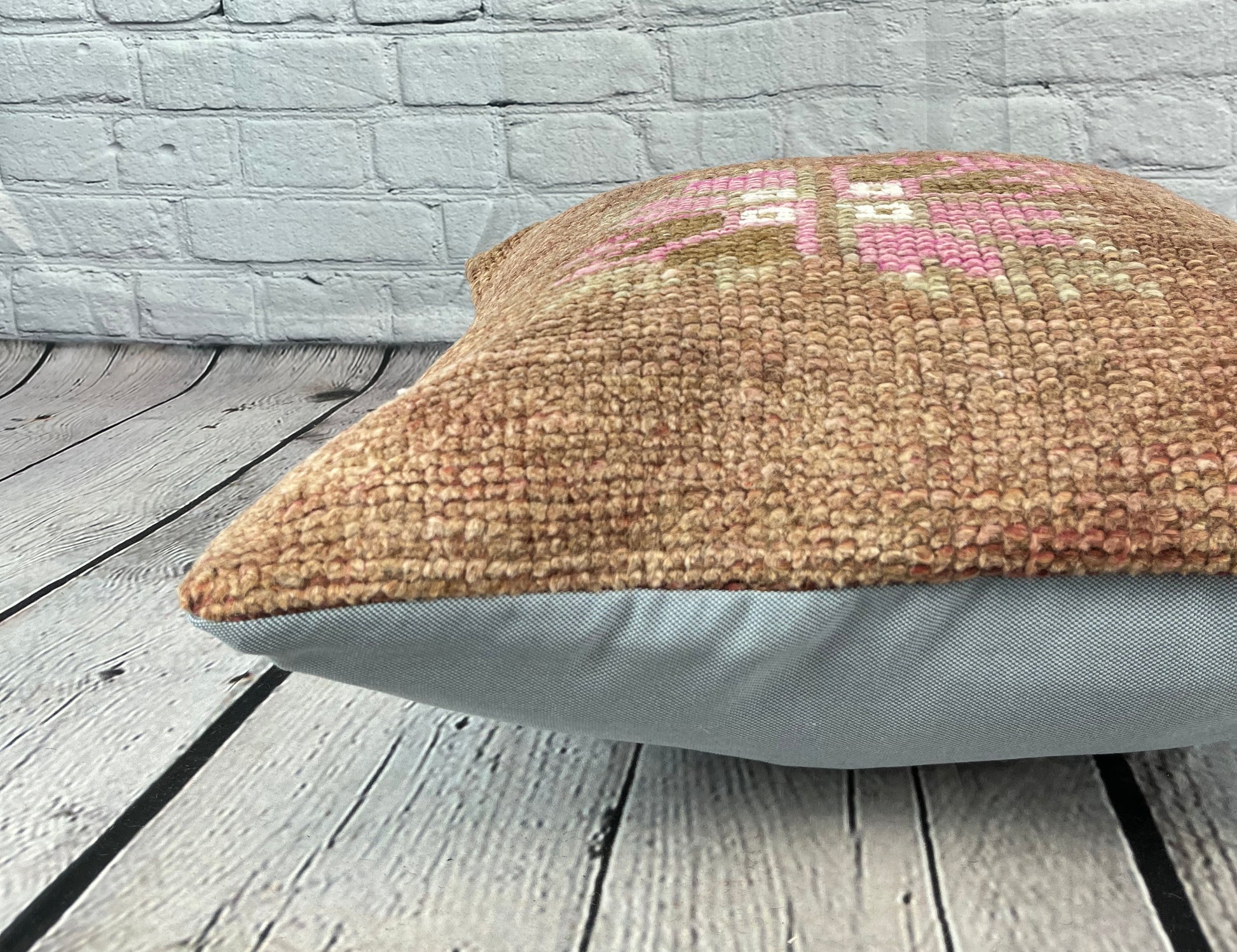 20 x 20 Rug Pillow Velvet Embrace Turkish Pillow Cushion Cover #7405