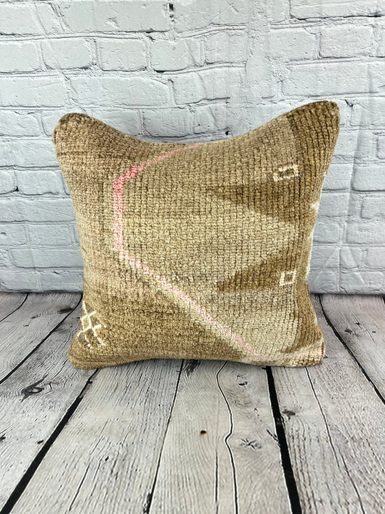 20 x 20 Rug Pillow Aegean Tranquil Turkish Pillow Cushion Cover #7404