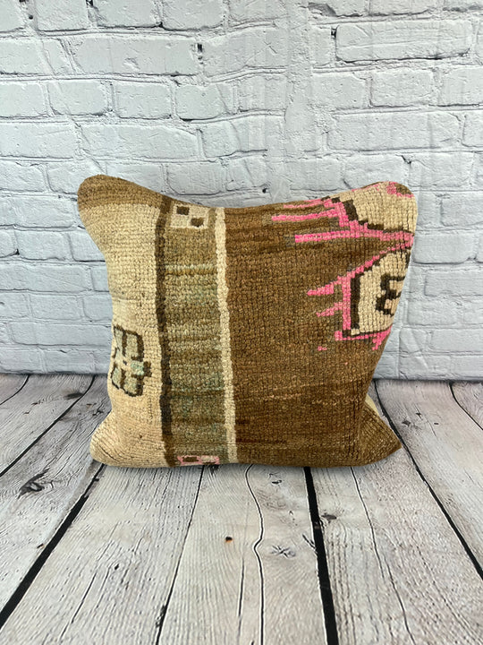 20 x 20 Rug Pillow Sapphire Serenade Turkish Pillow Cushion Cover #7646