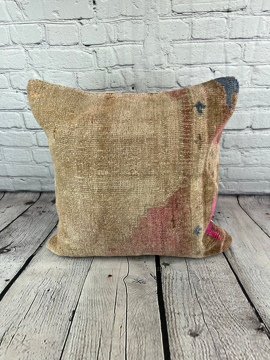 20 x 20 Rug Pillow Luminous Haven Turkish Pillow Cushion Cover #7654