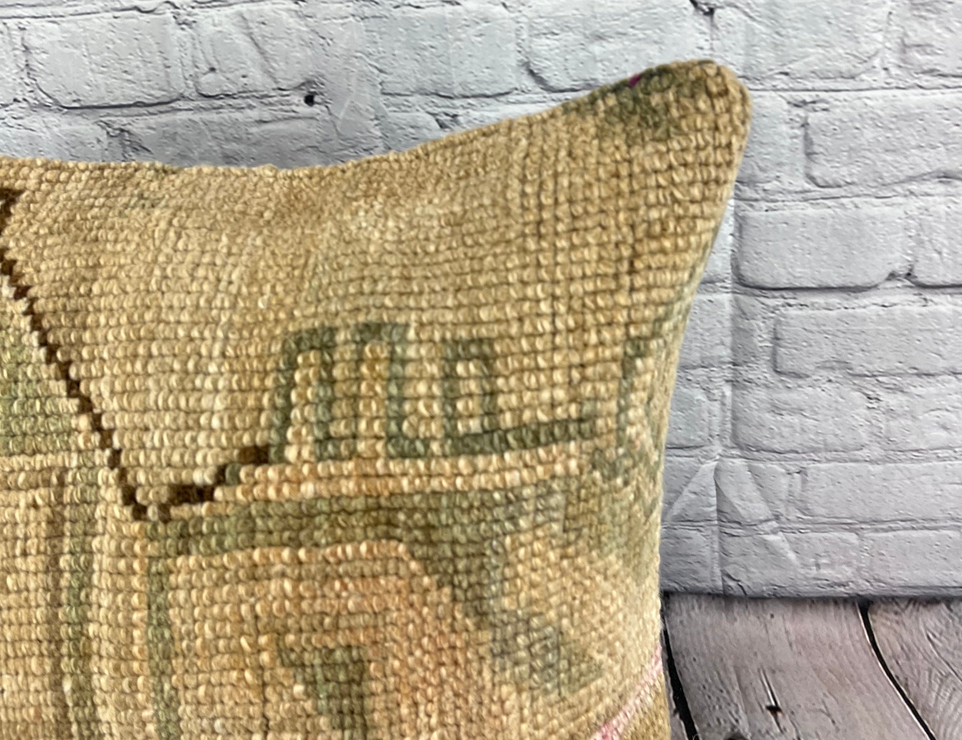 20 x 20 Rug Pillow Echoing Sands Turkish Pillow Cushion Cover #6685