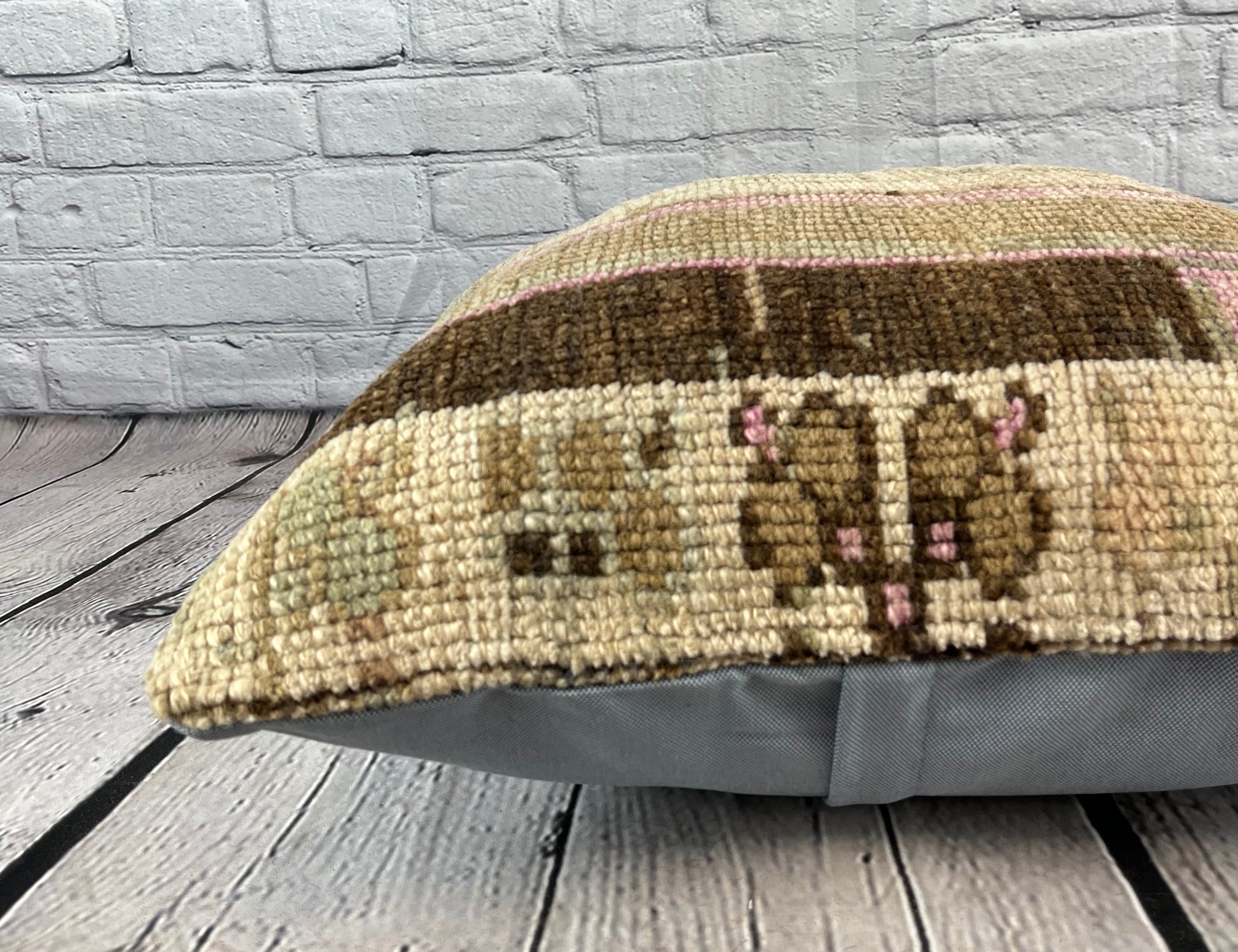20 x 20 Rug Pillow Echoing Sands Turkish Pillow Cushion Cover #6685