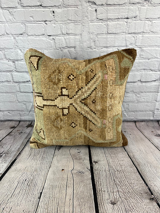 20 x 20 Rug Pillow Turkish Sapphire Turkish Pillow Cushion Cover #6710