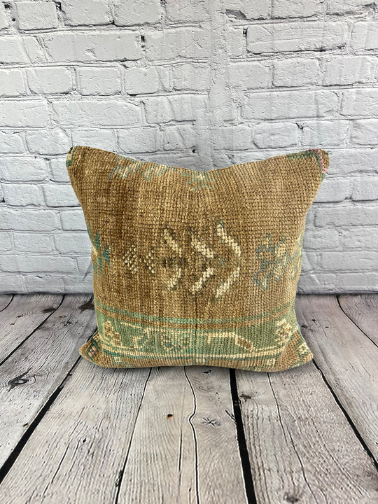 20 x 20 Rug Pillow Ethereal Elegance Turkish Pillow Cushion Cover #6689