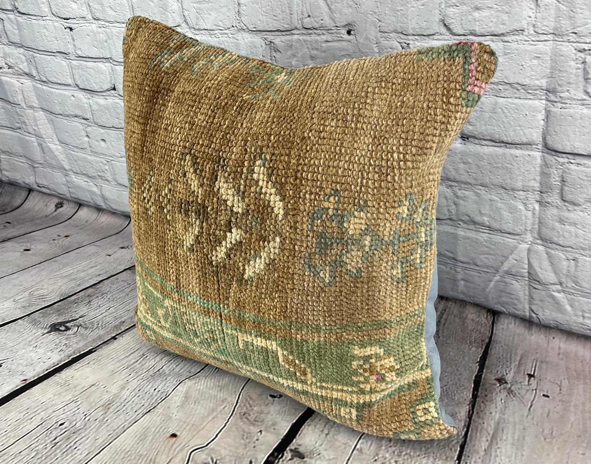 20 x 20 Rug Pillow Ethereal Elegance Turkish Pillow Cushion Cover #6689