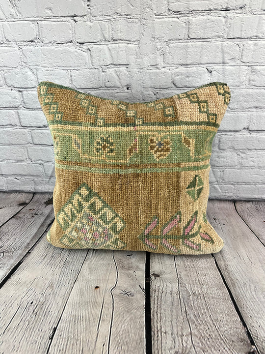 20 x 20 Rug Pillow Byzantine Whispering Turkish Pillow Cushion Cover #6693