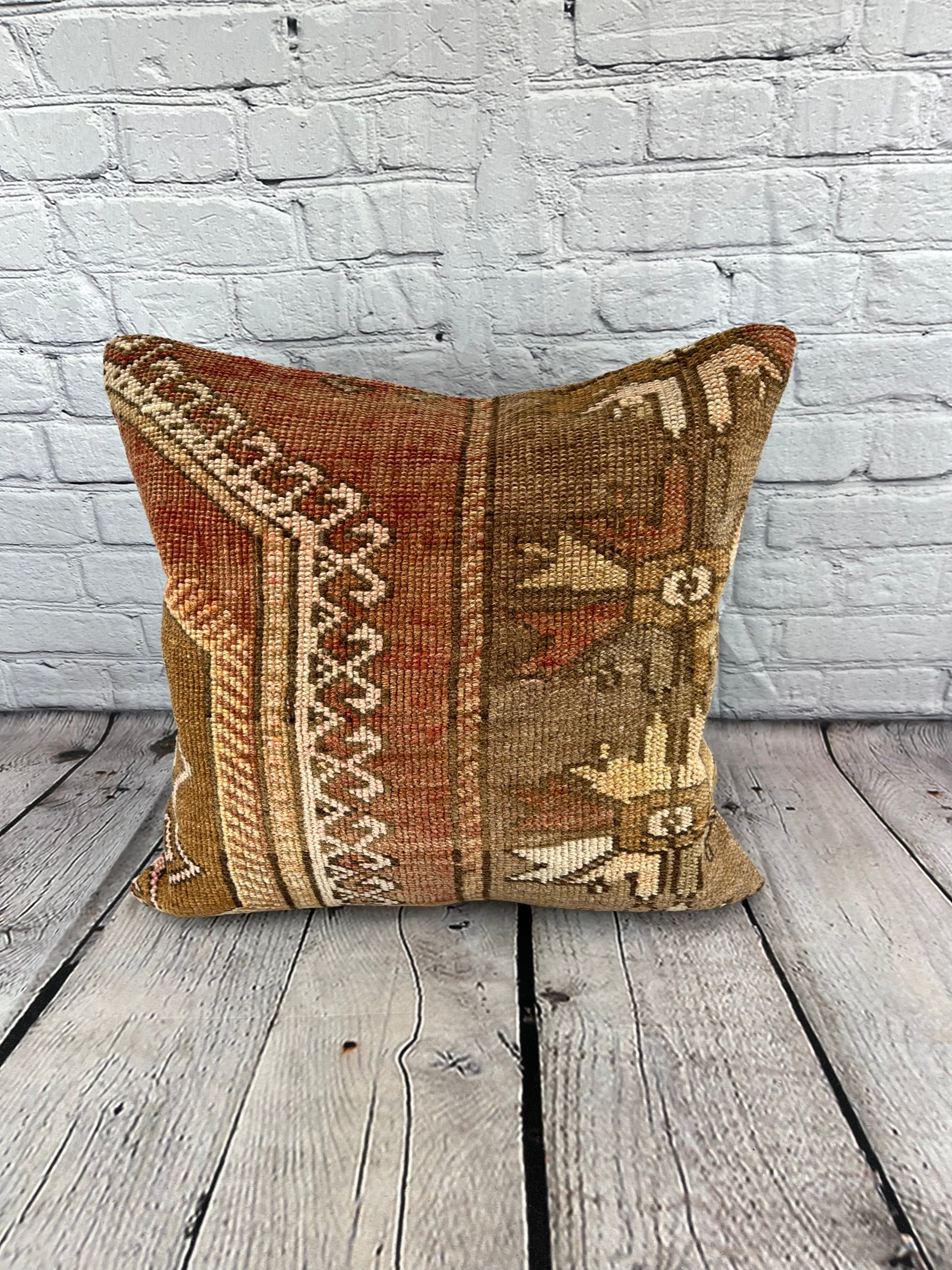 20 x 20 Rug Pillow Whispering Winds Turkish Pillow Cushion Cover #6726