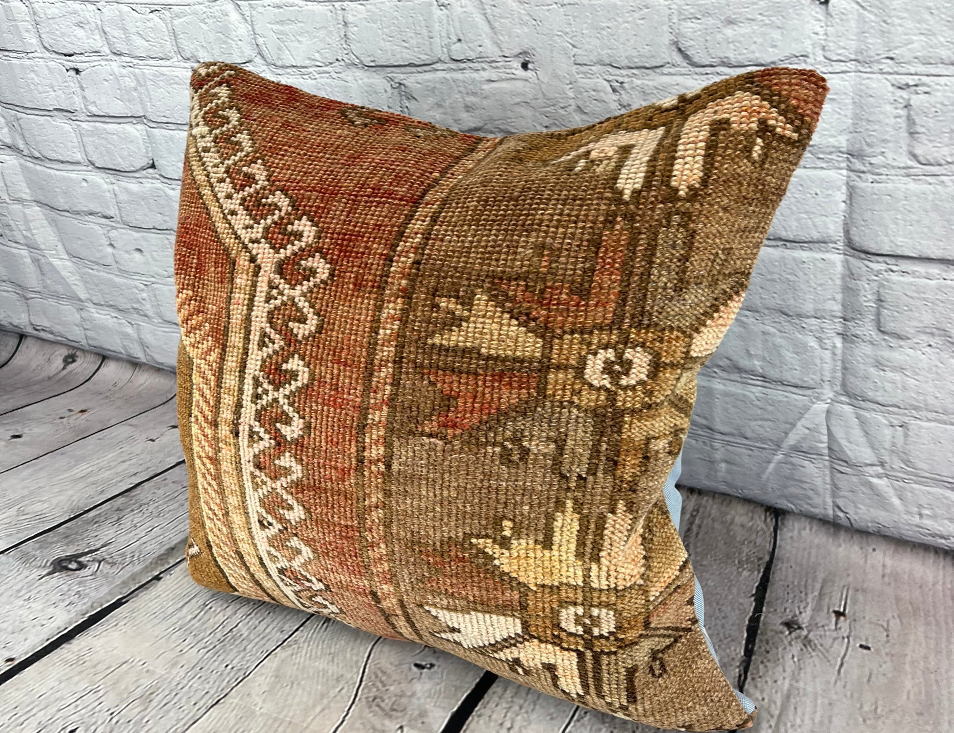 20 x 20 Rug Pillow Whispering Winds Turkish Pillow Cushion Cover #6726