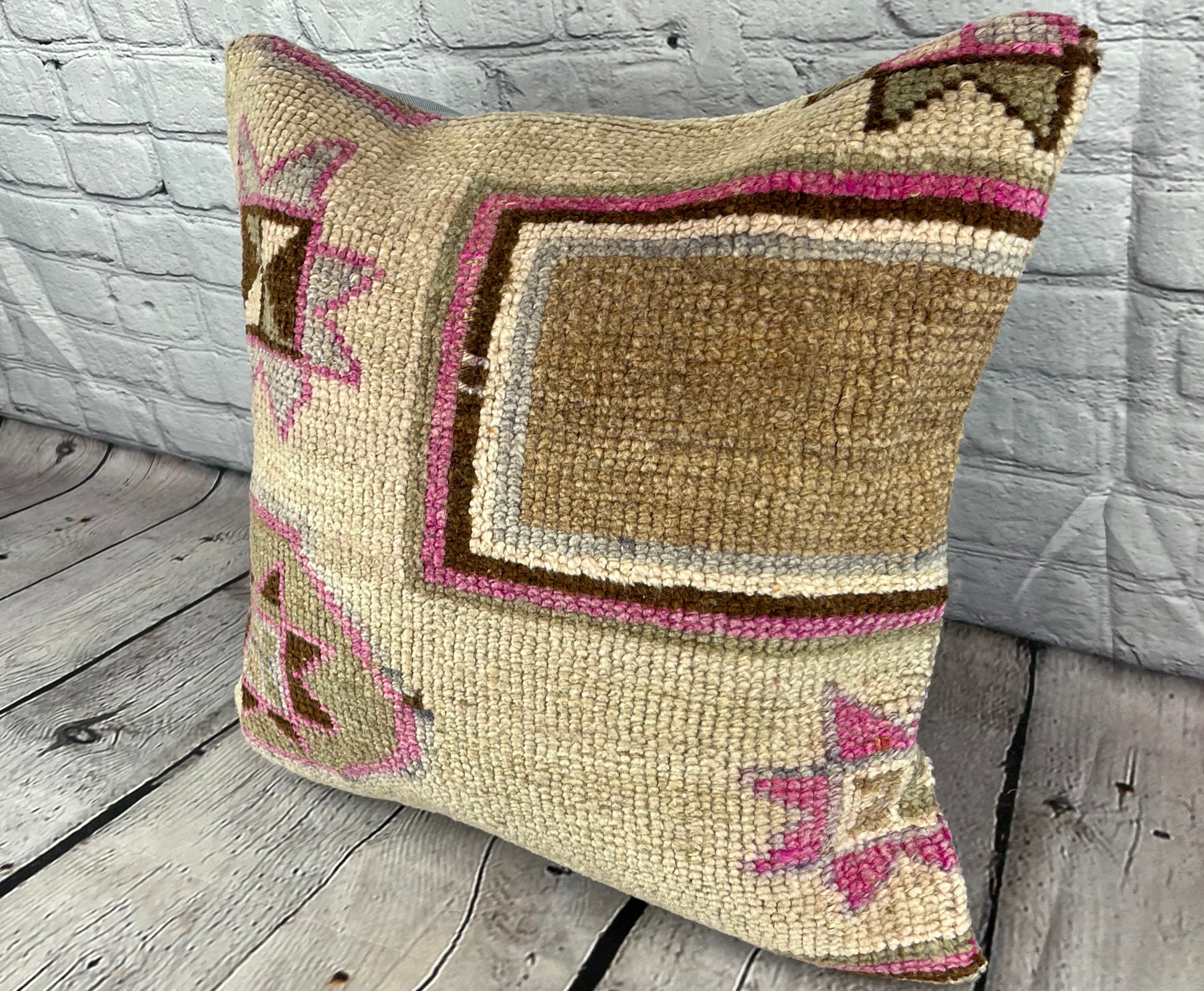 20 x 20 Rug Pillow Bosporus Velvet Turkish Pillow Cushion Cover #7373