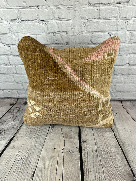 20 x 20 Rug Pillow Sapphire Lagoon Turkish Pillow Cushion Cover #7369