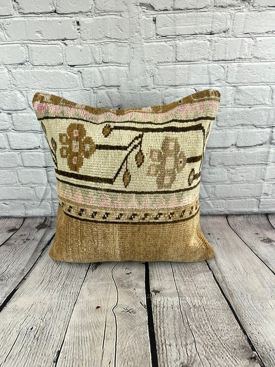 20 x 20 Rug Pillow Horizon Whispers Turkish Pillow Cushion Cover #7390