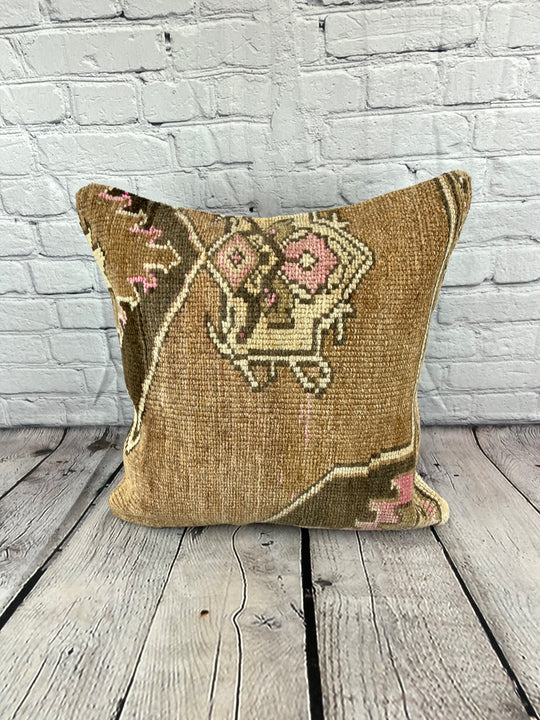 20 x 20 Rug Pillow Blissful Haven Turkish Pillow Cushion Cover #7377