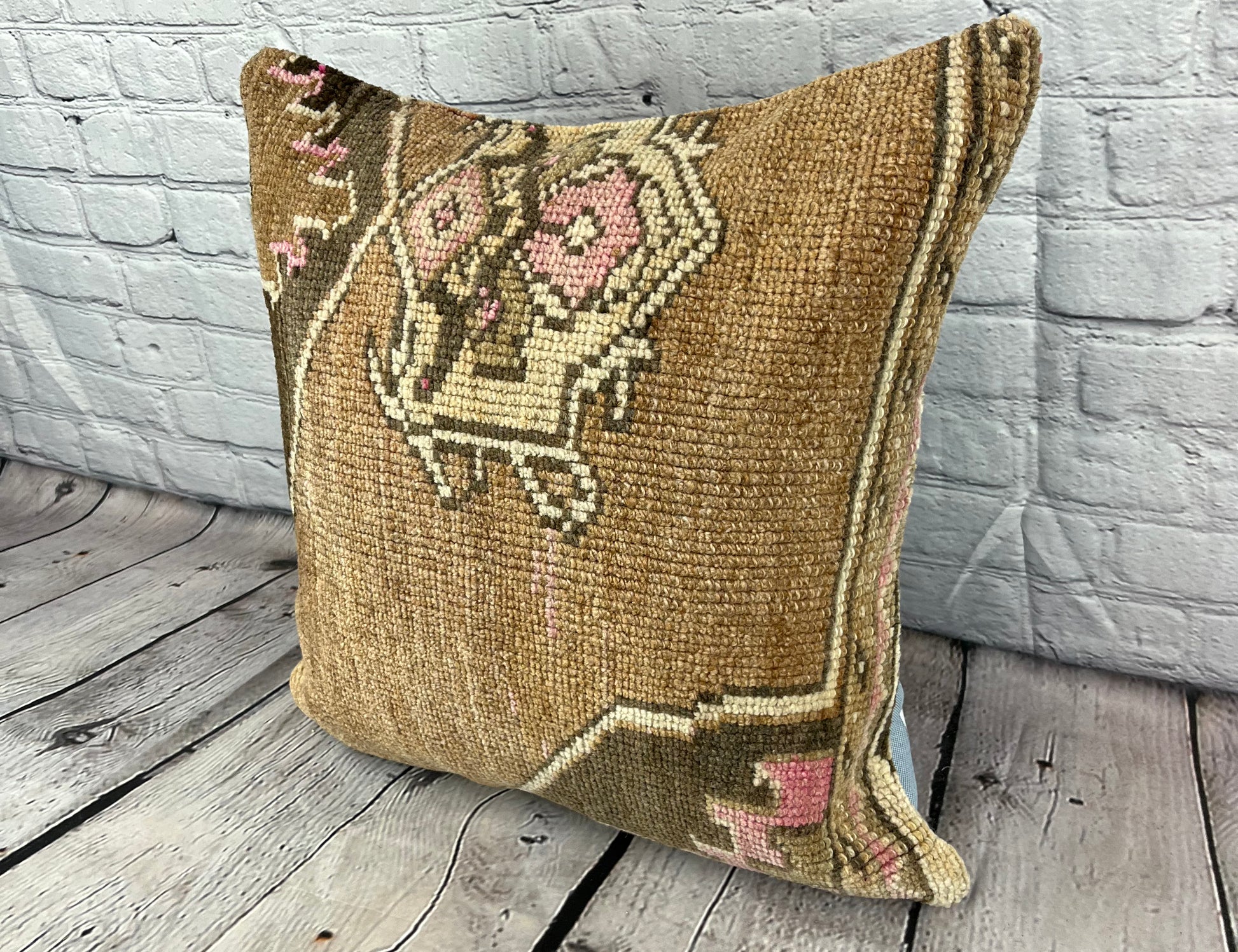 20 x 20 Rug Pillow Blissful Haven Turkish Pillow Cushion Cover #7377
