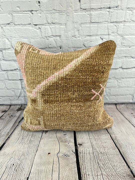 20 x 20 Rug Pillow Serene Sanctuary Turkish Pillow Cushion Cover #7372