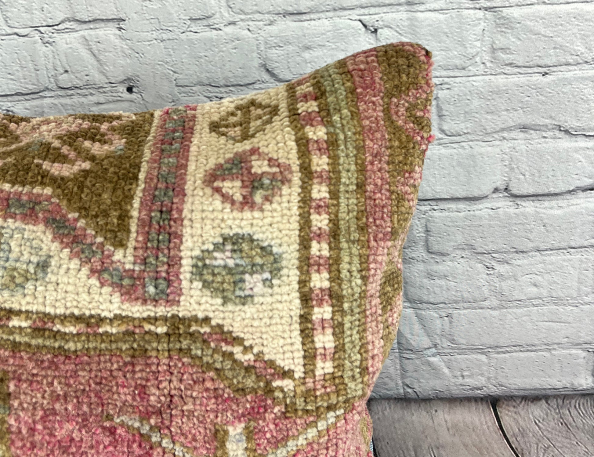 20 x 20 Rug Pillow Aegean Tranquility Turkish Pillow Cushion Cover #7368