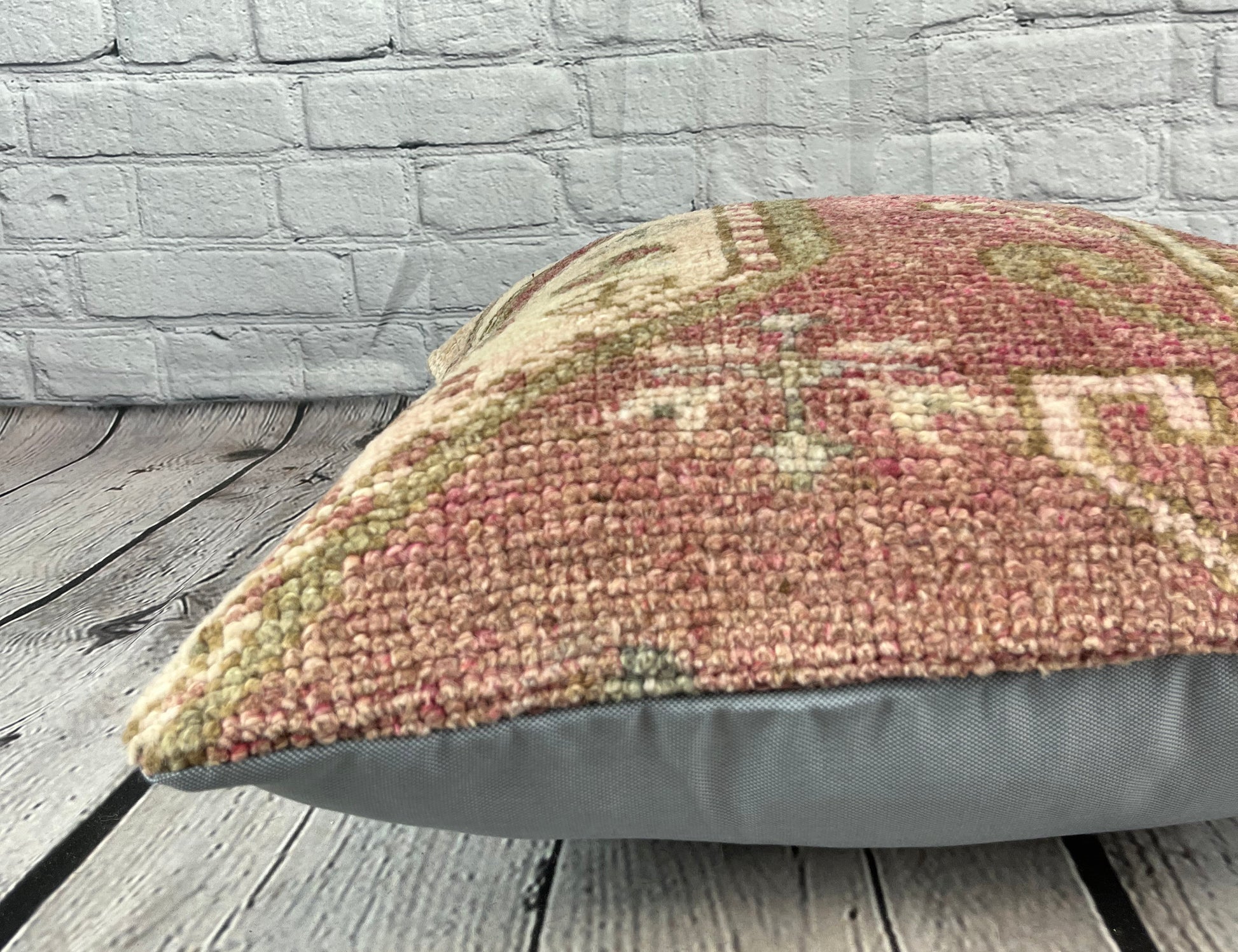 20 x 20 Rug Pillow Aegean Tranquility Turkish Pillow Cushion Cover #7368