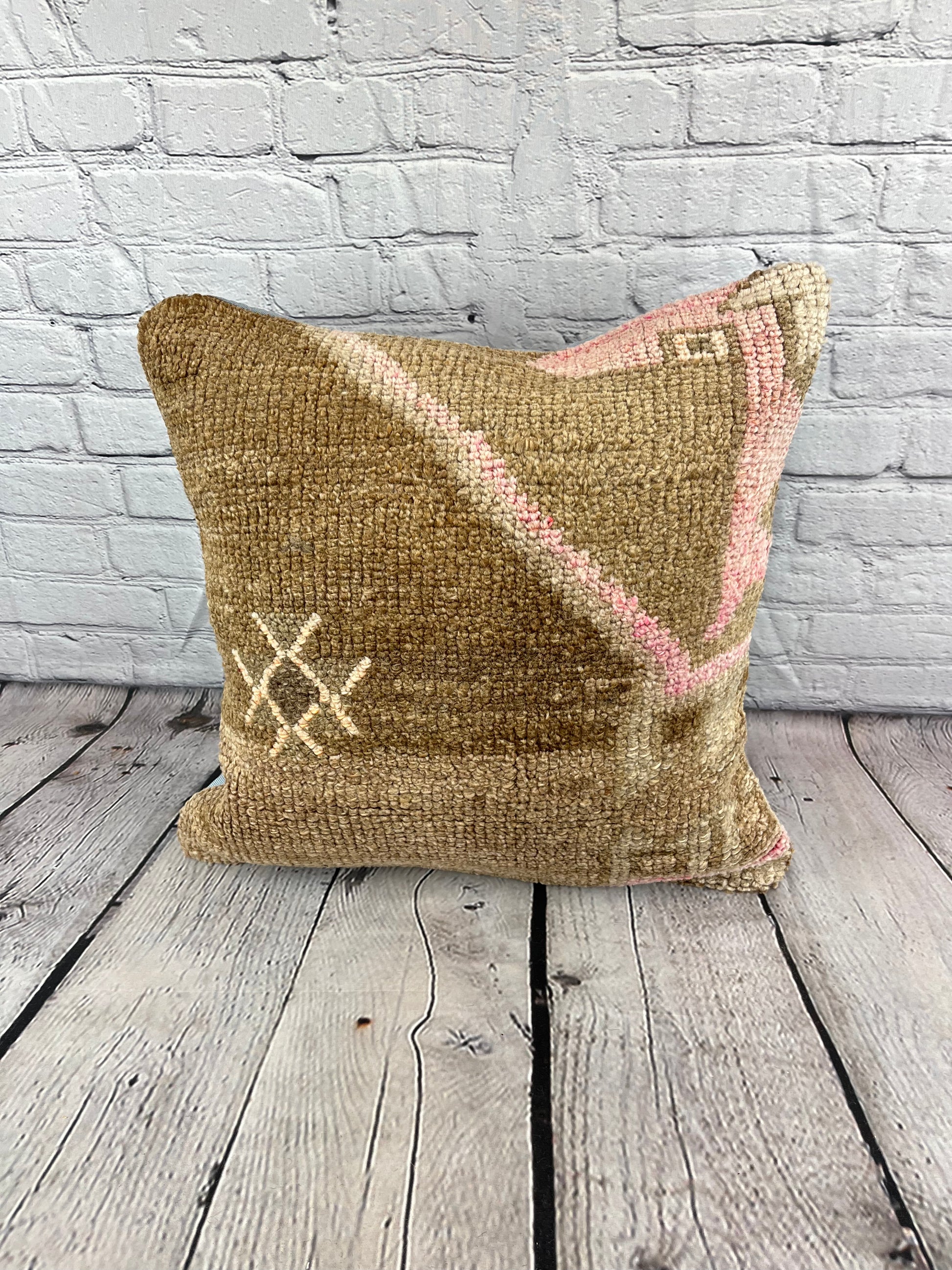 20 x 20 Rug Pillow Sultan's Tranquil Turkish Pillow Cushion Cover #7383