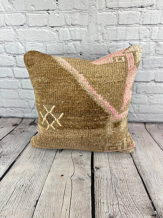 20 x 20 Rug Pillow Sultan's Tranquil Turkish Pillow Cushion Cover #7383