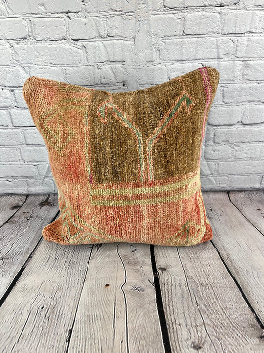 20 x 20 Rug Pillow Tranquil Harbor Turkish Pillow Cushion Cover #7378