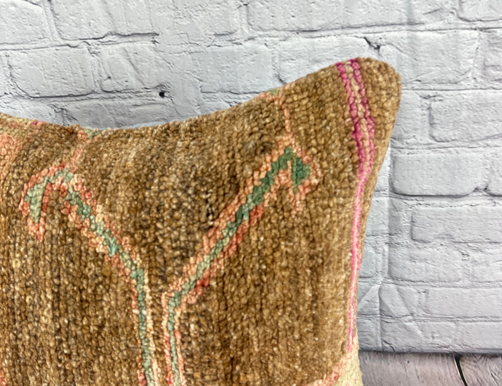 20 x 20 Rug Pillow Tranquil Harbor Turkish Pillow Cushion Cover #7378