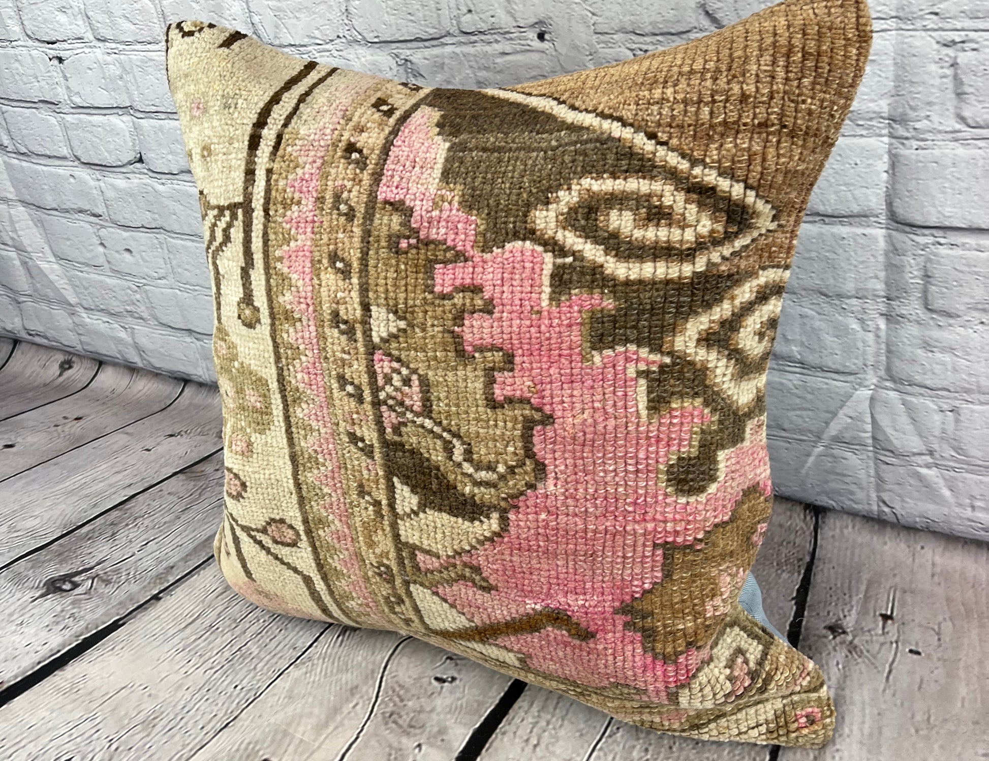 20 x 20 Rug Pillow Dreamy Cascade Turkish Pillow Cushion Cover #7350
