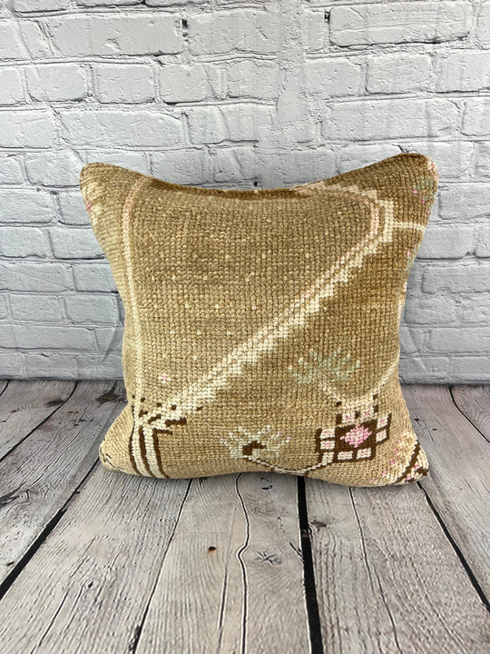 20 x 20 Rug Pillow Aegean Echoing Turkish Pillow Cushion Cover #7351