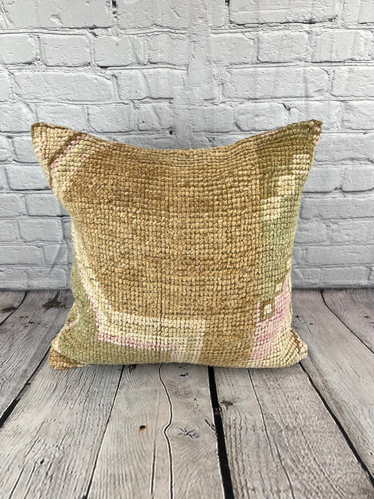 20 x 20 Rug Pillow Echoing Retreat Turkish Pillow Cushion Cover #7352