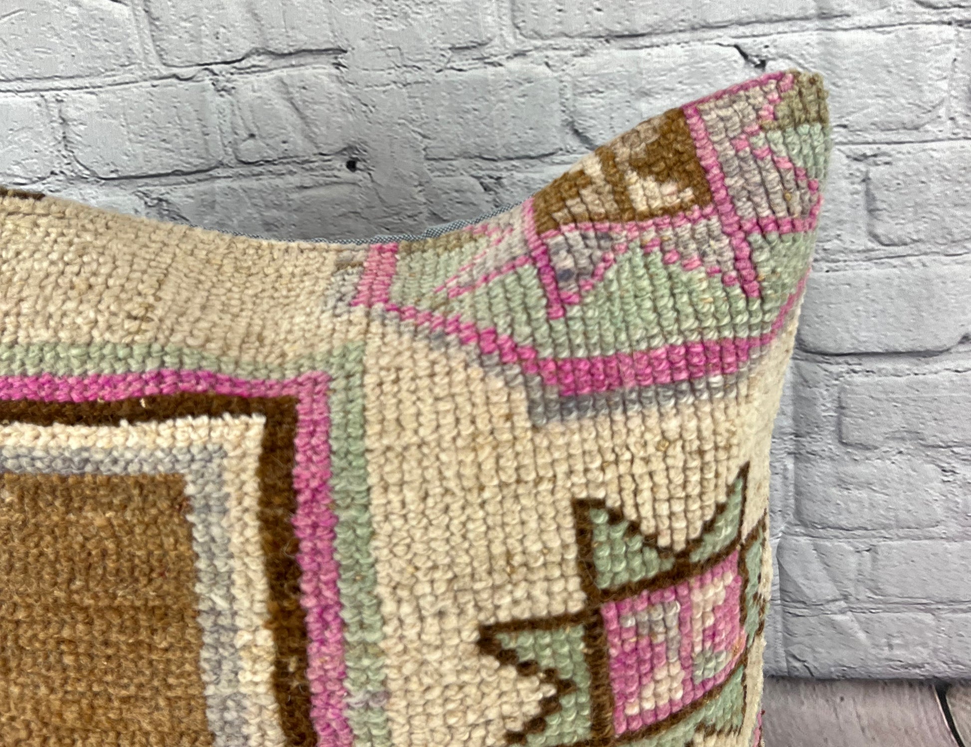 20 x 20 Rug Pillow Ottoman Serenade Turkish Pillow Cushion Cover #7354
