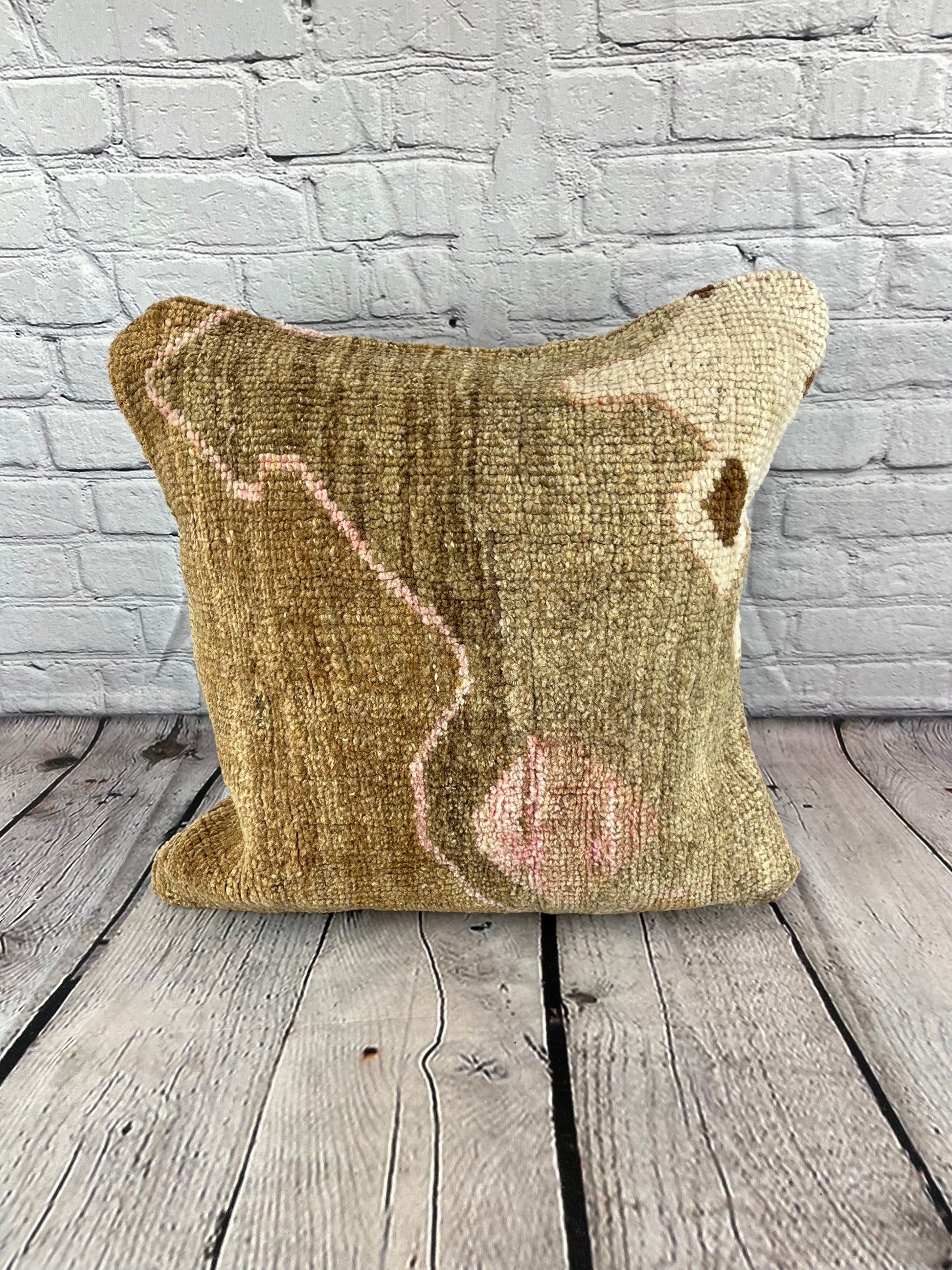 20 x 20 Rug Pillow Spice Route Turkish Pillow Cushion Cover #7355