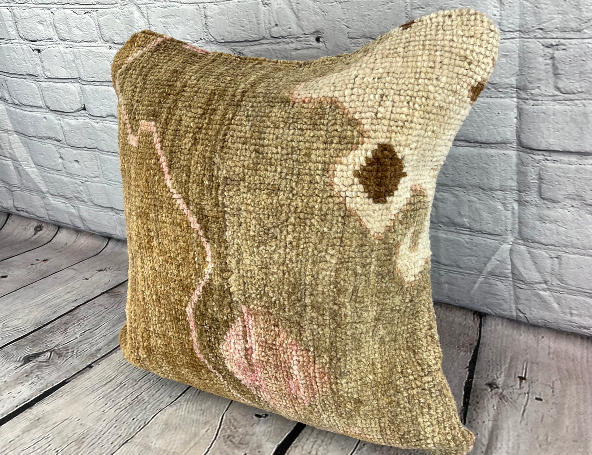 20 x 20 Rug Pillow Spice Route Turkish Pillow Cushion Cover #7355