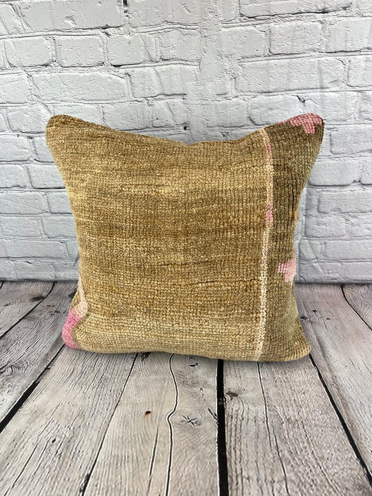 20 x 20 Rug Pillow Whispering Haven Turkish Pillow Cushion Cover #7356