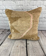 20 x 20 Rug Pillow Golden Horizon Turkish Pillow Cushion Cover #7381