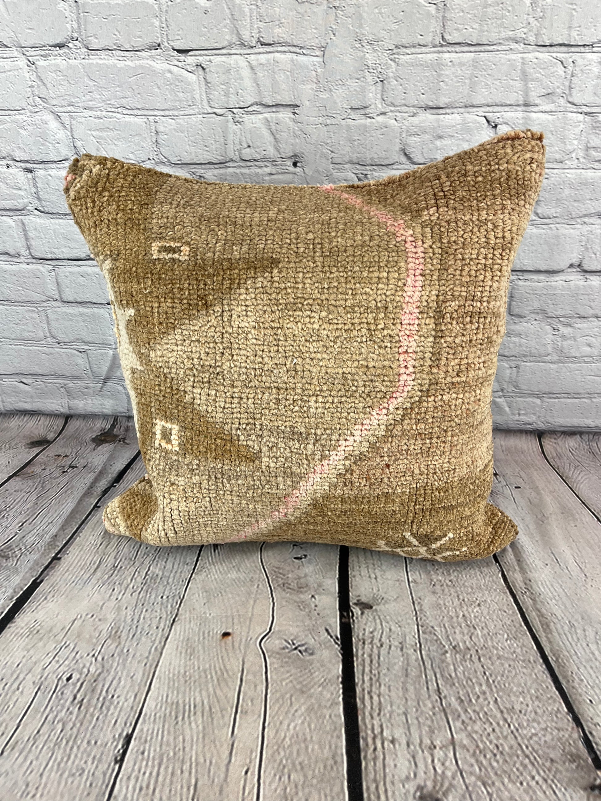 20 x 20 Rug Pillow Golden Horizon Turkish Pillow Cushion Cover #7381