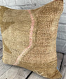 20 x 20 Rug Pillow Golden Horizon Turkish Pillow Cushion Cover #7381