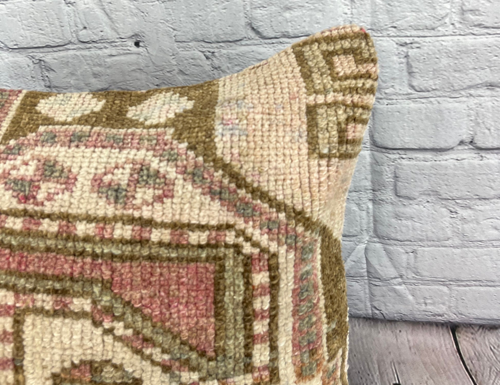 20 x 20 Rug Pillow Ethereal Melody Turkish Pillow Cushion Cover #7347