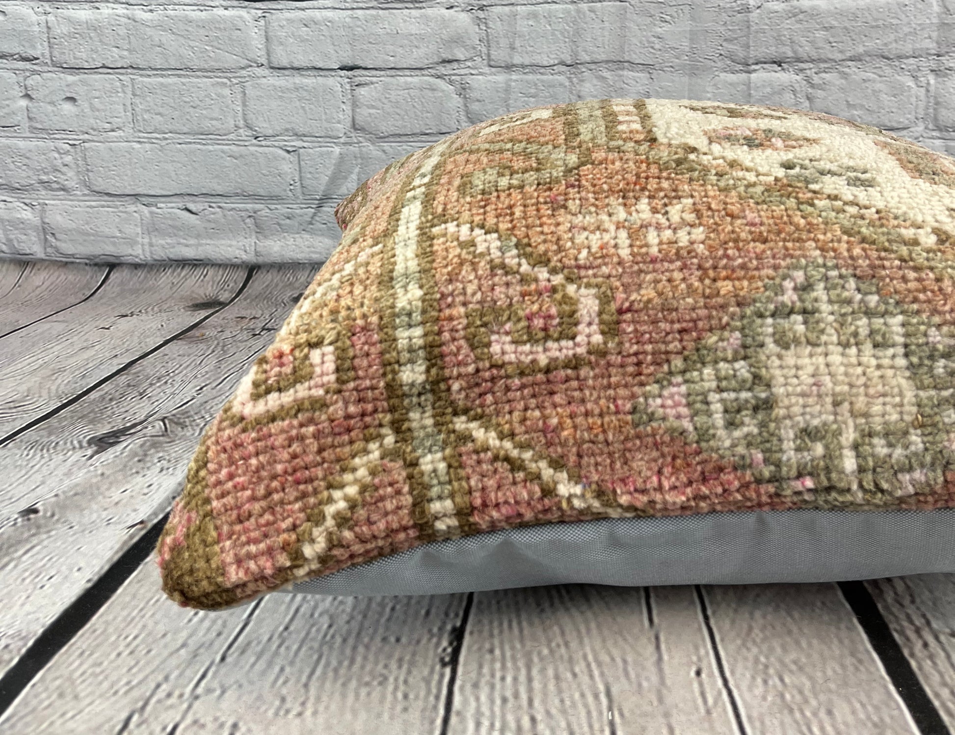 20 x 20 Rug Pillow Ethereal Melody Turkish Pillow Cushion Cover #7347