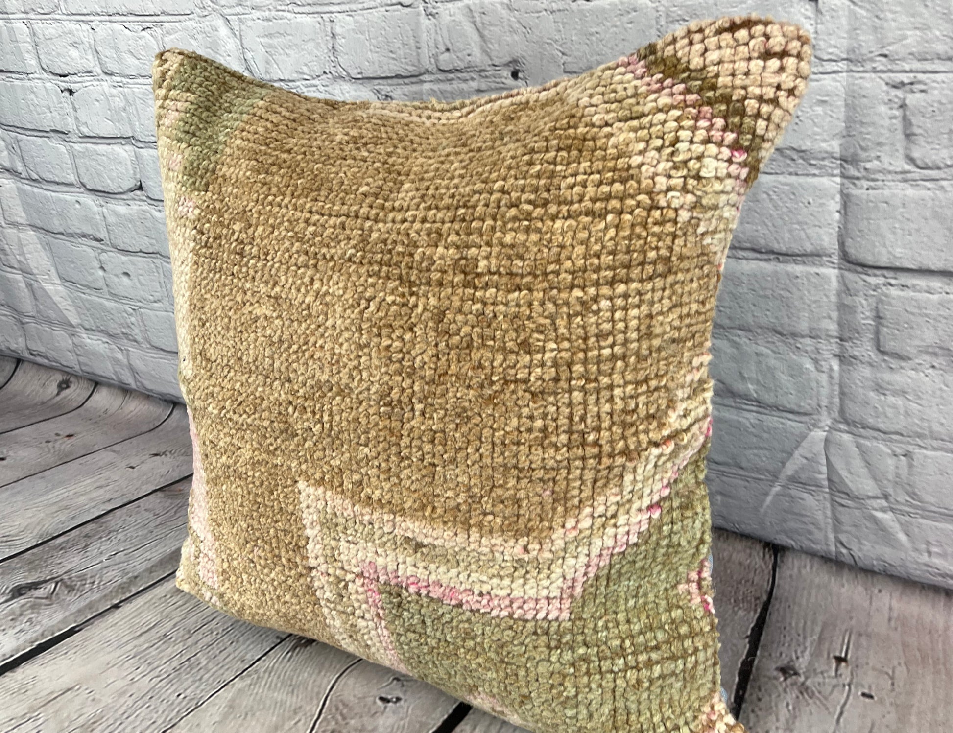 20 x 20 Rug Pillow Cappadocian Serenity Turkish Pillow Cushion Cover #7348