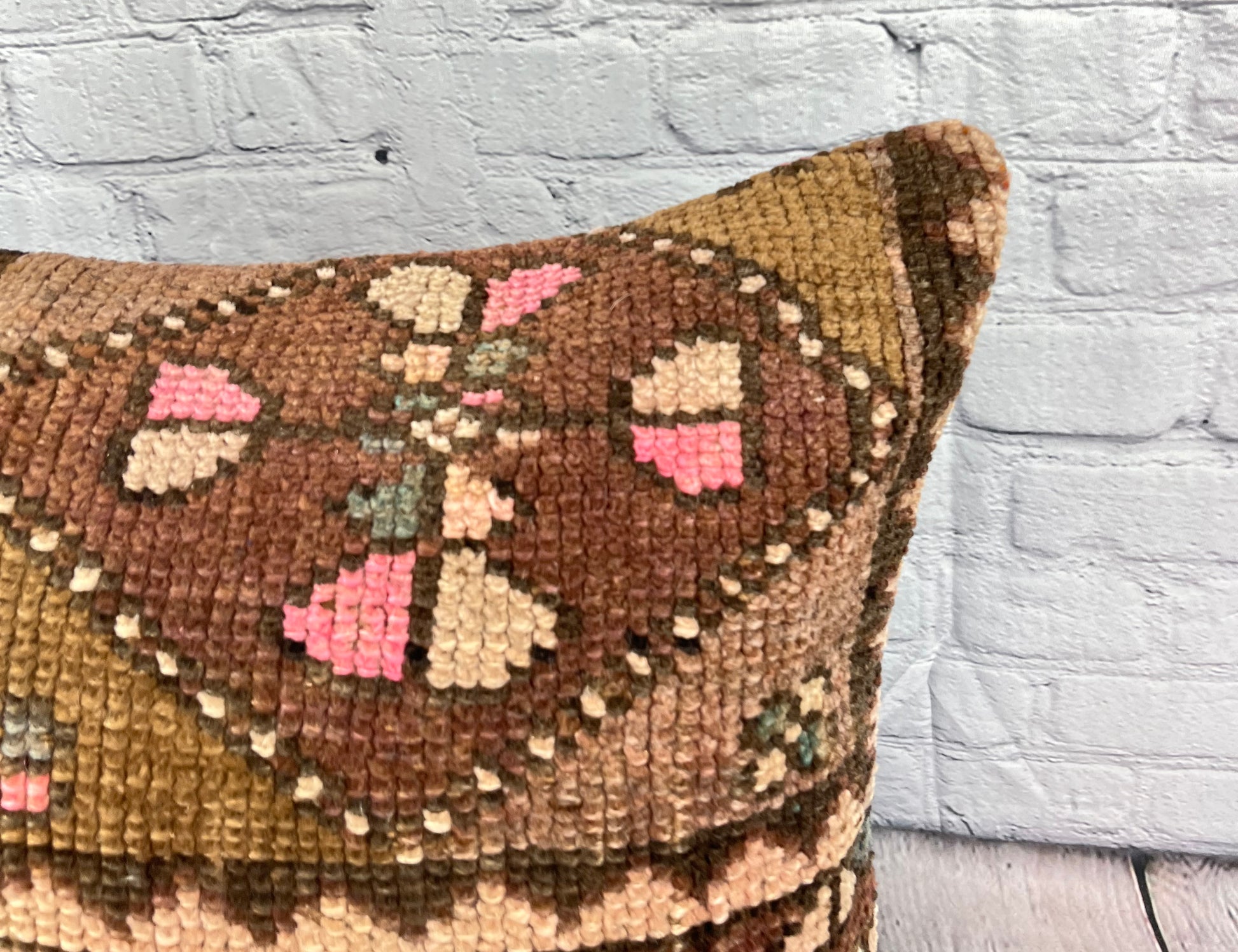 20 x 20 Rug Pillow Byzantine Whispering Turkish Pillow Cushion Cover #7345