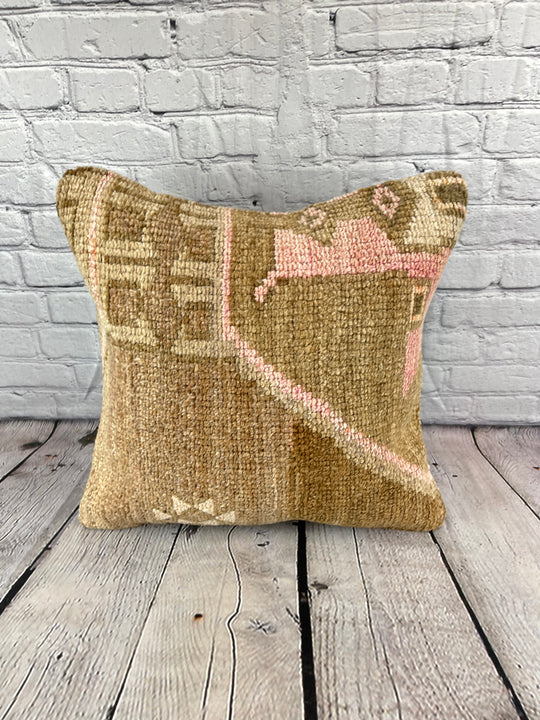 20 x 20 Rug Pillow Whispering Gardens Turkish Pillow Cushion Cover #7334