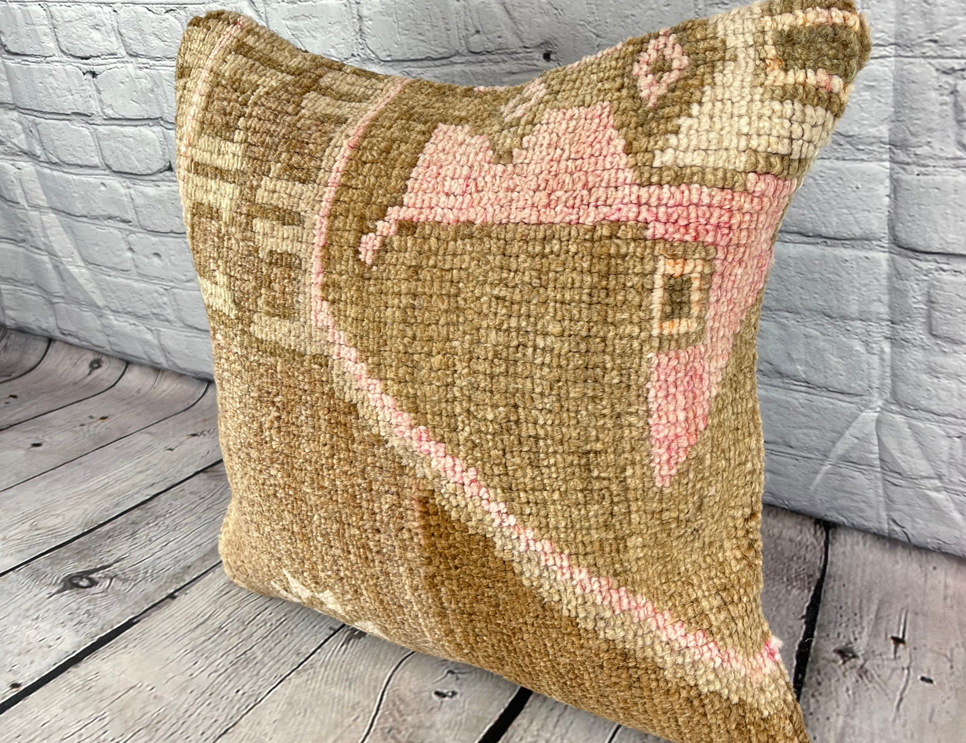 20 x 20 Rug Pillow Whispering Gardens Turkish Pillow Cushion Cover #7334