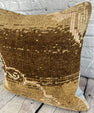 20 x 20 Rug Pillow Sultanate Golden Turkish Pillow Cushion Cover #7360