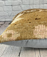 20 x 20 Rug Pillow Sultanate Golden Turkish Pillow Cushion Cover #7360