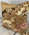20 x 20 Rug Pillow Golden Twilight Turkish Pillow Cushion Cover #7333