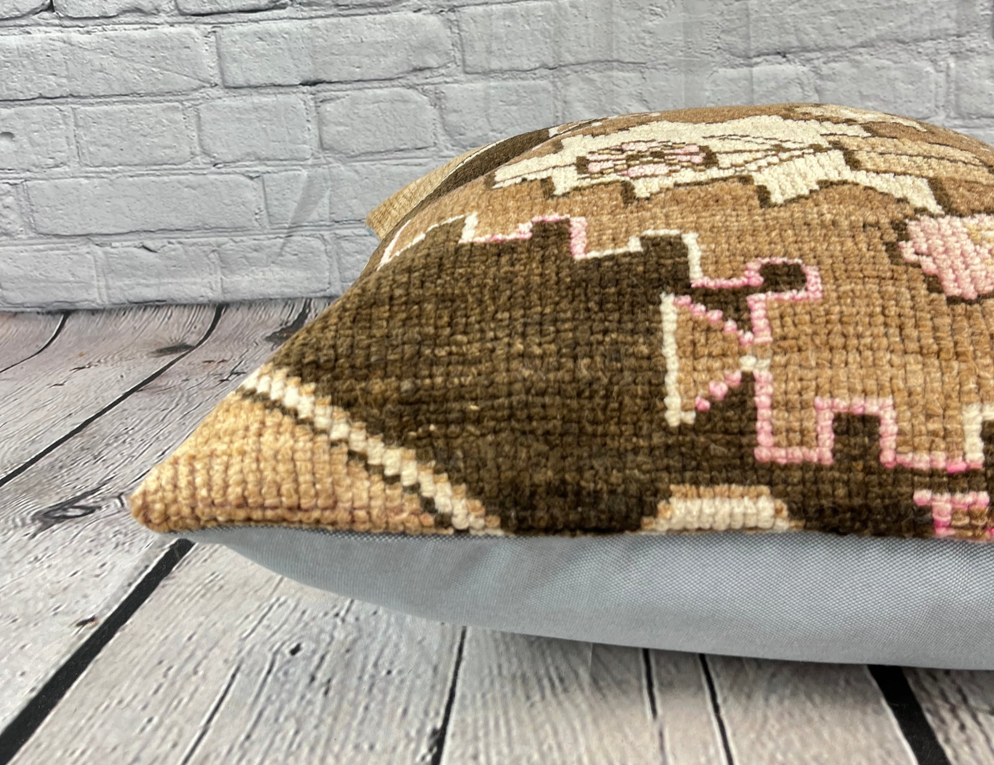 20 x 20 Rug Pillow Golden Twilight Turkish Pillow Cushion Cover #7333